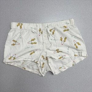 White Printed Women's Shorts